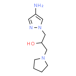 ChemSpider 2D Image | 1-(4-Amino-1H-pyrazol-1-yl)-3-(1-pyrrolidinyl)-2-propanol | C10H18N4O