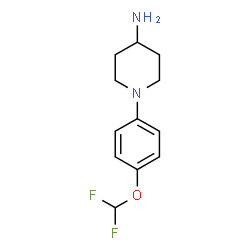 ChemSpider 2D Image | 1-[4-(Difluoromethoxy)phenyl]-4-piperidinamine | C12H16F2N2O