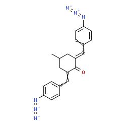 ChemSpider 2D Image | (2E,6E)-2,6-Bis(4-azidobenzylidene)-4-methylcyclohexanone | C21H18N6O