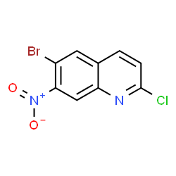 ChemSpider 2D Image | 6-Bromo-2-chloro-7-nitroquinoline | C9H4BrClN2O2