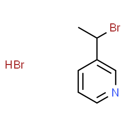 ChemSpider 2D Image | 3-(1-bromoethyl)pyridine hydrobromide | C7H9Br2N