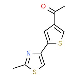 ChemSpider 2D Image | 1-[5-(2-Methyl-1,3-thiazol-4-yl)-3-thienyl]ethanone | C10H9NOS2