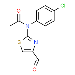 ChemSpider 2D Image | N-(4-Chlorophenyl)-N-(4-formyl-1,3-thiazol-2-yl)acetamide | C12H9ClN2O2S