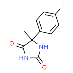 ChemSpider 2D Image | 5-(4-Iodophenyl)-5-methyl-2,4-imidazolidinedione | C10H9IN2O2
