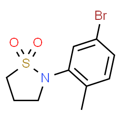 ChemSpider 2D Image | 2-(5-Bromo-2-methylphenyl)-1,2-thiazolidine-1,1-dione | C10H12BrNO2S