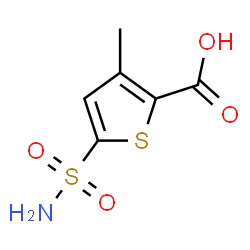 ChemSpider 2D Image | 3-Methyl-5-sulfamoyl-2-thiophenecarboxylic acid | C6H7NO4S2
