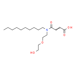 ChemSpider 2D Image | 4-{Decyl[2-(2-hydroxyethoxy)ethyl]amino}-4-oxo-2-butenoic acid | C18H33NO5