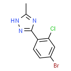 ChemSpider 2D Image | 3-(4-Bromo-2-chlorophenyl)-5-methyl-1H-1,2,4-triazole | C9H7BrClN3