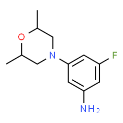 ChemSpider 2D Image | 3-(2,6-Dimethyl-4-morpholinyl)-5-fluoroaniline | C12H17FN2O