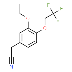ChemSpider 2D Image | 3-Ethoxy-4-(2,2,2-trifluoroethoxy)benzeneacetonitrile | C12H12F3NO2