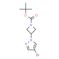 ChemSpider 2D Image | 1-Boc-3-(4-Bromo-1H-pyrazol-1-yl)azetidine | C11H16BrN3O2