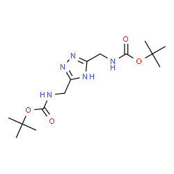 ChemSpider 2D Image | Bis(2-methyl-2-propanyl) [1H-1,2,4-triazole-3,5-diylbis(methylene)]biscarbamate | C14H25N5O4