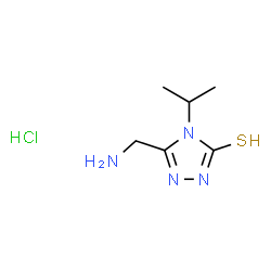 ChemSpider 2D Image | 5-(Aminomethyl)-4-isopropyl-2,4-dihydro-3H-1,2,4-triazole-3-thione hydrochloride (1:1) | C6H13ClN4S
