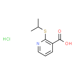 ChemSpider 2D Image | 2-(Isopropylsulfanyl)nicotinic acid hydrochloride (1:1) | C9H12ClNO2S