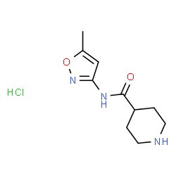 ChemSpider 2D Image | N-(5-Methyl-1,2-oxazol-3-yl)-4-piperidinecarboxamide hydrochloride (1:1) | C10H16ClN3O2