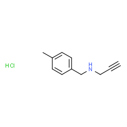 ChemSpider 2D Image | N-(4-Methylbenzyl)-2-propyn-1-amine hydrochloride (1:1) | C11H14ClN
