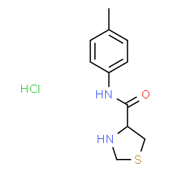 ChemSpider 2D Image | N-(4-Methylphenyl)-1,3-thiazolidine-4-carboxamide hydrochloride (1:1) | C11H15ClN2OS