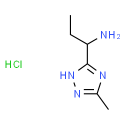 ChemSpider 2D Image | 1-(3-Methyl-1H-1,2,4-triazol-5-yl)-1-propanamine hydrochloride (1:1) | C6H13ClN4