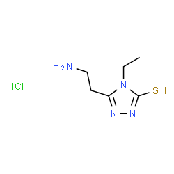 ChemSpider 2D Image | 5-(2-Aminoethyl)-4-ethyl-2,4-dihydro-3H-1,2,4-triazole-3-thione hydrochloride (1:1) | C6H13ClN4S