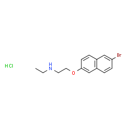 ChemSpider 2D Image | {2-[(6-bromonaphthalen-2-yl)oxy]ethyl}(ethyl)amine hydrochloride | C14H17BrClNO