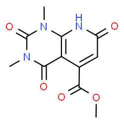 ChemSpider 2D Image | Methyl 1,3-dimethyl-2,4,7-trioxo-1,2,3,4,7,8-hexahydropyrido[2,3-d]pyrimidine-5-carboxylate | C11H11N3O5