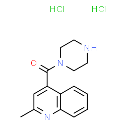 ChemSpider 2D Image | 2-methyl-4-(piperazine-1-carbonyl)quinoline dihydrochloride | C15H19Cl2N3O