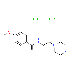 ChemSpider 2D Image | 4-Methoxy-N-[2-(1-piperazinyl)ethyl]benzamide dihydrochloride | C14H23Cl2N3O2