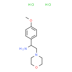 ChemSpider 2D Image | 1-(4-Methoxyphenyl)-2-(4-morpholinyl)ethanamine dihydrochloride | C13H22Cl2N2O2