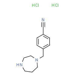 ChemSpider 2D Image | 4-(1,4-Diazepan-1-ylmethyl)benzonitrile dihydrochloride | C13H19Cl2N3