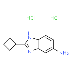 ChemSpider 2D Image | 2-Cyclobutyl-1H-benzimidazol-5-amine dihydrochloride | C11H15Cl2N3