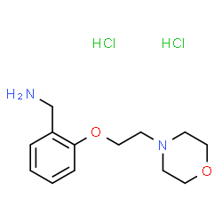 ChemSpider 2D Image | 1-{2-[2-(4-Morpholinyl)ethoxy]phenyl}methanamine dihydrochloride | C13H22Cl2N2O2