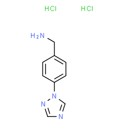 ChemSpider 2D Image | 1-[4-(1H-1,2,4-Triazol-1-yl)phenyl]methanamine dihydrochloride | C9H12Cl2N4