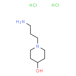 ChemSpider 2D Image | 1-(3-Aminopropyl)-4-piperidinol dihydrochloride | C8H20Cl2N2O