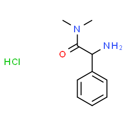 ChemSpider 2D Image | 2-Amino-N,N-dimethyl-2-phenylacetamide hydrochloride (1:1) | C10H15ClN2O
