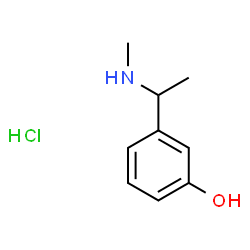 ChemSpider 2D Image | 3-[1-(Methylamino)ethyl]phenol hydrochloride (1:1) | C9H14ClNO