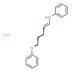 ChemSpider 2D Image | N-[(1E,3E,5E)-5-(Phenylimino)-1,3-pentadien-1-yl]aniline hydrochloride (1:1) | C17H17ClN2
