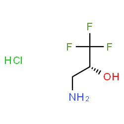ChemSpider 2D Image | (2R)-3-Amino-1,1,1-trifluoro-2-propanol hydrochloride (1:1) | C3H7ClF3NO