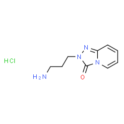 ChemSpider 2D Image | 2-(3-Aminopropyl)[1,2,4]triazolo[4,3-a]pyridin-3(2H)-one hydrochloride (1:1) | C9H13ClN4O