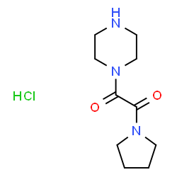 ChemSpider 2D Image | 1-(1-Piperazinyl)-2-(1-pyrrolidinyl)-1,2-ethanedione hydrochloride (1:1) | C10H18ClN3O2