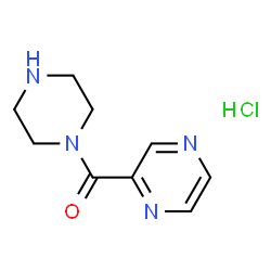 ChemSpider 2D Image | Piperazin-1-yl(pyrazin-2-yl)methanone hydrochloride | C9H13ClN4O