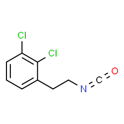 ChemSpider 2D Image | 1,2-Dichloro-3-(2-isocyanatoethyl)benzene | C9H7Cl2NO