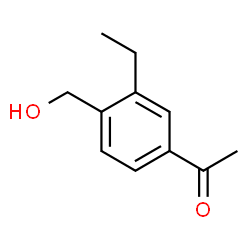ChemSpider 2D Image | 1-[3-Ethyl-4-(hydroxymethyl)phenyl]ethanone | C11H14O2