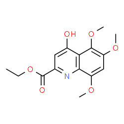 ChemSpider 2D Image | Ethyl 4-hydroxy-5,6,8-trimethoxy-2-quinolinecarboxylate | C15H17NO6