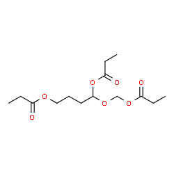ChemSpider 2D Image | 1-[(Propionyloxy)methoxy]-1,4-butanediyl dipropanoate | C14H24O7