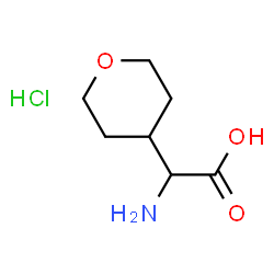 ChemSpider 2D Image | 2-Amino-2-(tetrahydro-2H-pyran-4-yl)acetic acid hydrochloride | C7H14ClNO3