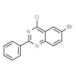 ChemSpider 2D Image | 6-Bromo-4-chloro-2-phenylquinazoline | C14H8BrClN2