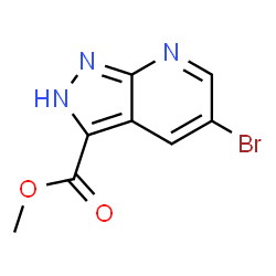 ChemSpider 2D Image | Methyl 5-bromo-2H-pyrazolo[3,4-b]pyridine-3-carboxylate | C8H6BrN3O2