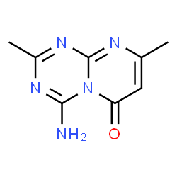 ChemSpider 2D Image | 4-Amino-2,8-dimethyl-6H-pyrimido[1,2-a][1,3,5]triazin-6-one | C8H9N5O