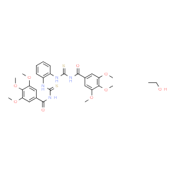 ChemSpider 2D Image | N,N'-(1,2-Phenylenedicarbamothioyl)bis(3,4,5-trimethoxybenzamide) - ethanol (1:1) | C30H36N4O9S2