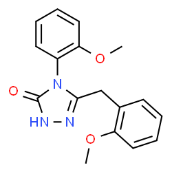 ChemSpider 2D Image | 5-(2-Methoxybenzyl)-4-(2-methoxyphenyl)-2,4-dihydro-3H-1,2,4-triazol-3-one | C17H17N3O3